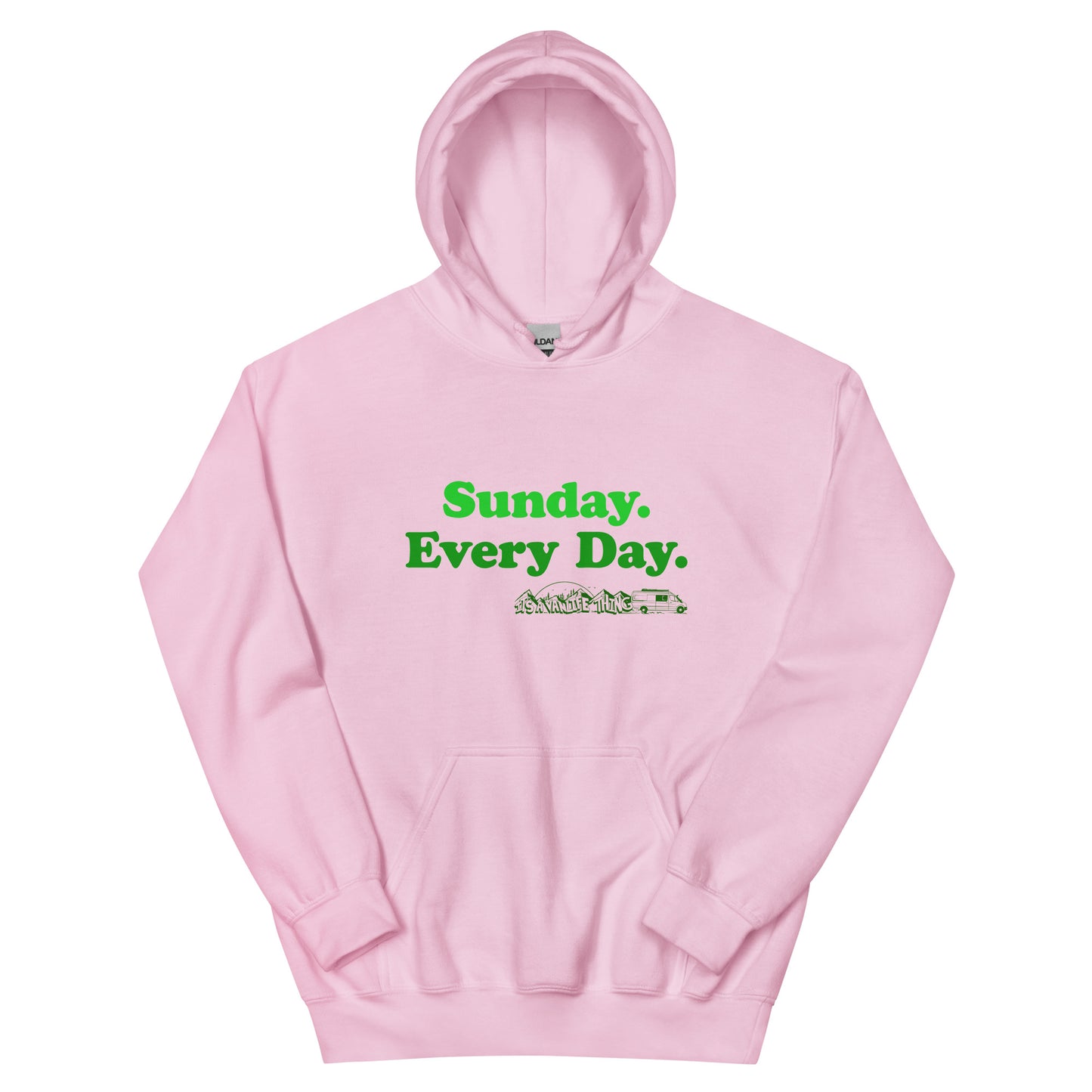 Unisex Hoodie with “Sunday Every Day” logo