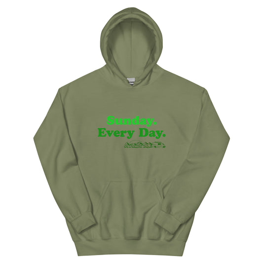 Unisex Hoodie with “Sunday Every Day” logo