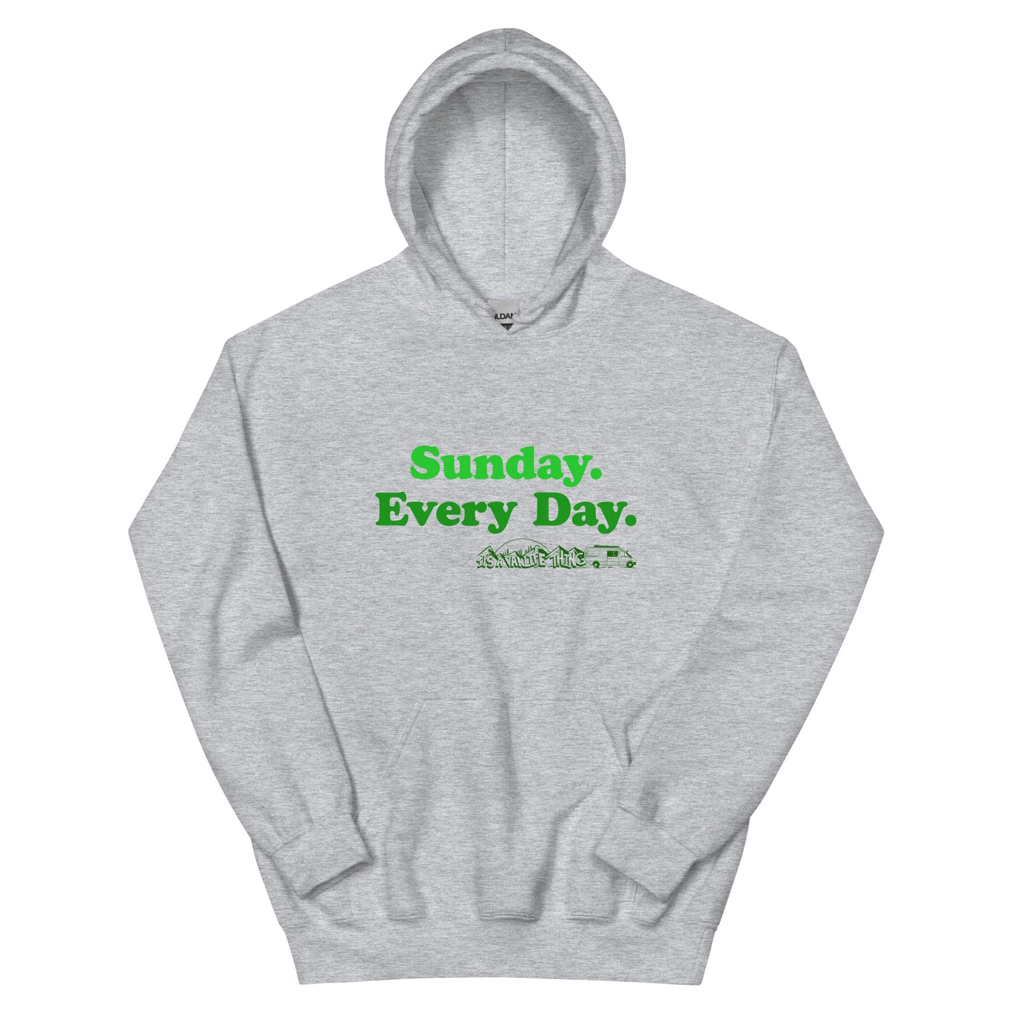 Unisex Hoodie with “Sunday Every Day” logo