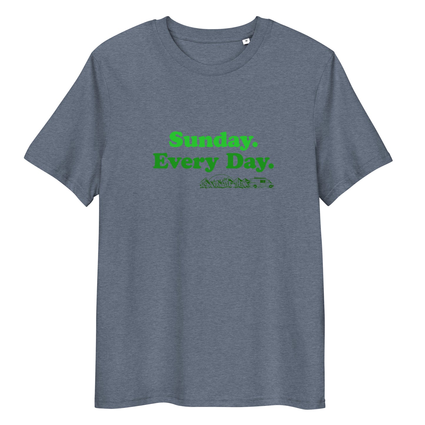 Unisex organic cotton t-shirt with “Sunday Every Day” logo