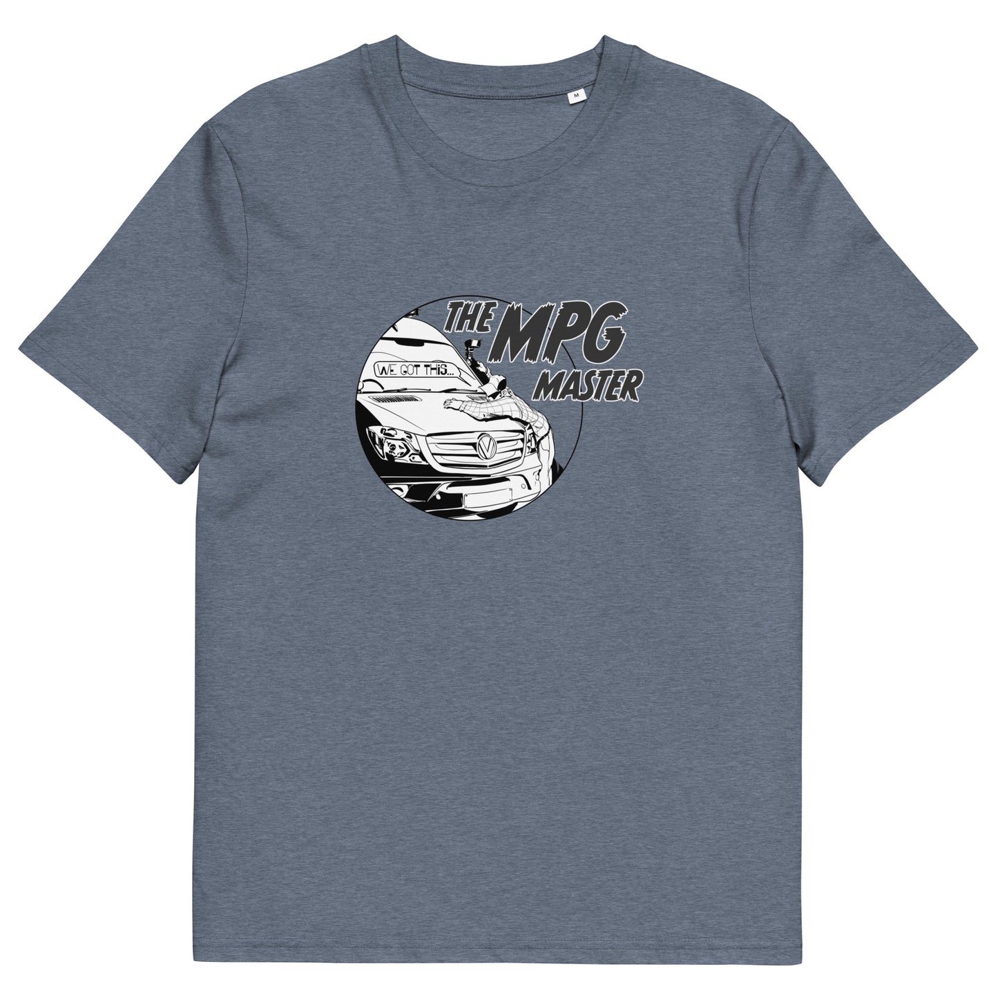 Unisex organic cotton t-shirt with “The MPG Master” (M) logo