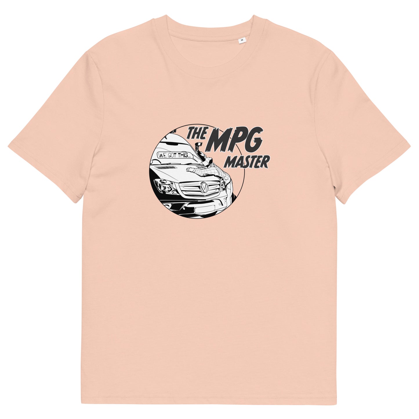 Unisex organic cotton t-shirt with “The MPG Master” (M) logo