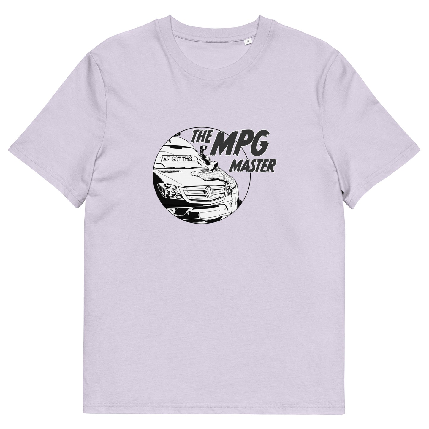 Unisex organic cotton t-shirt with “The MPG Master” (M) logo