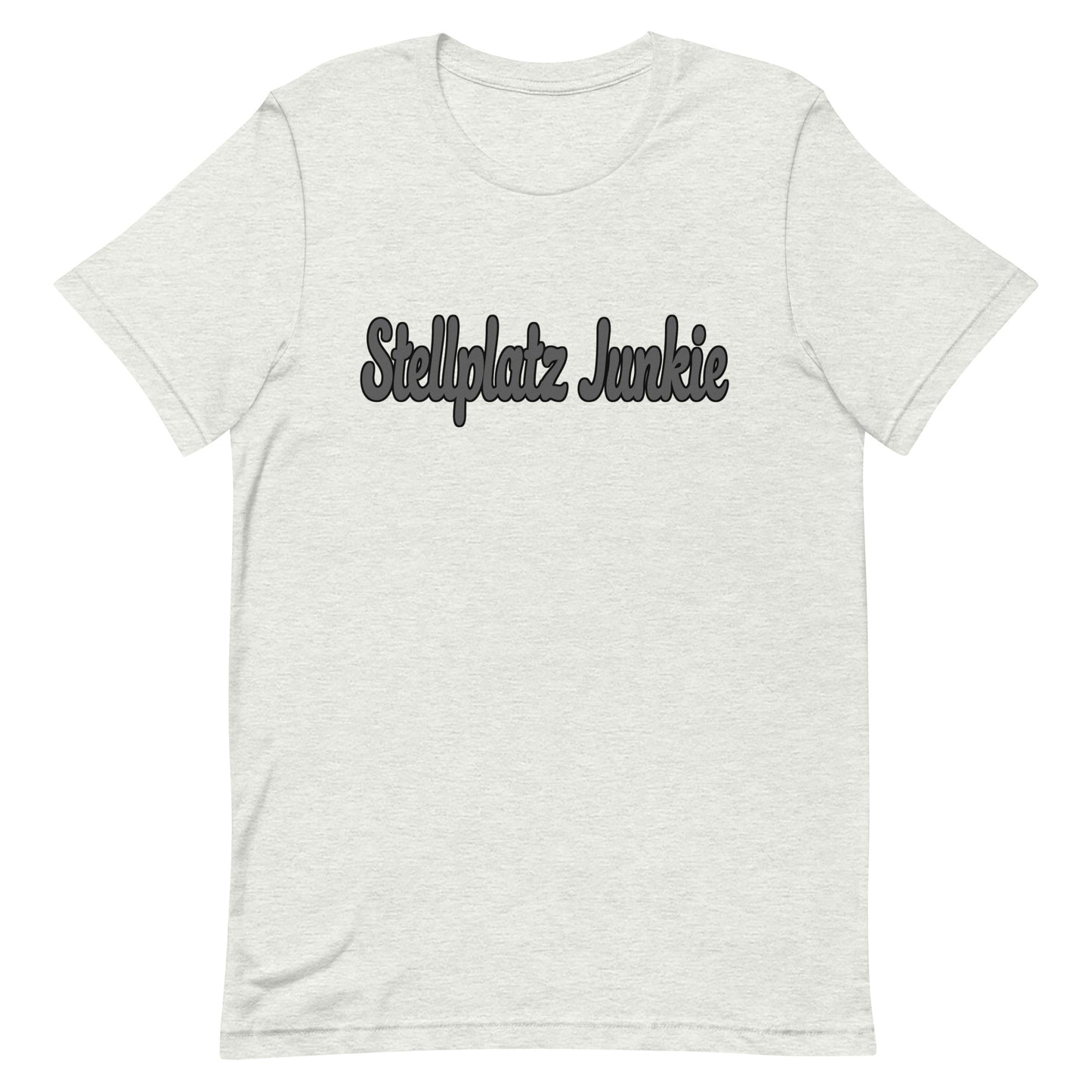 Unisex t-shirt with “Stellplatz Junkie” logo