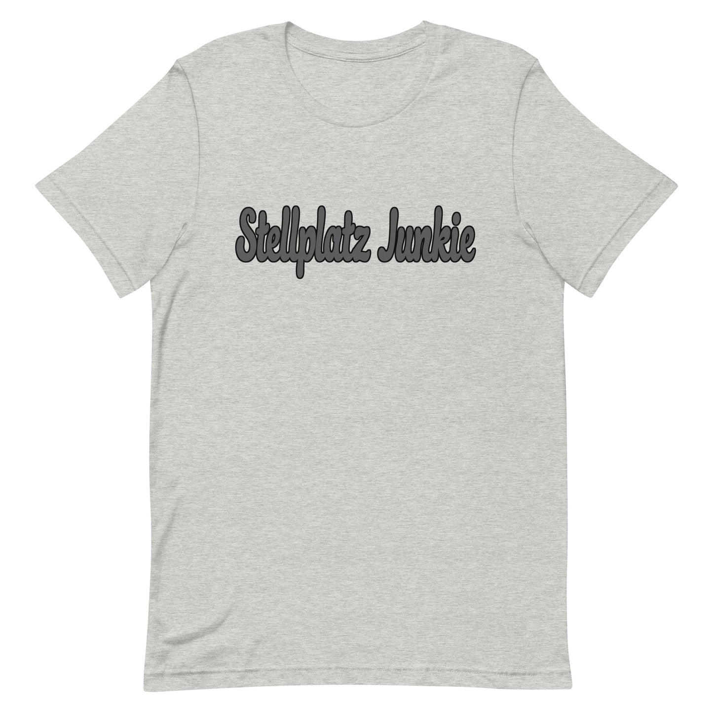 Unisex t-shirt with “Stellplatz Junkie” logo