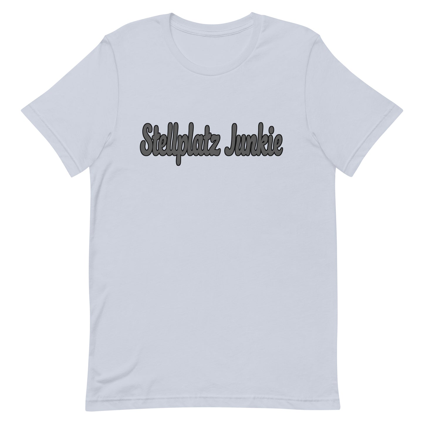 Unisex t-shirt with “Stellplatz Junkie” logo