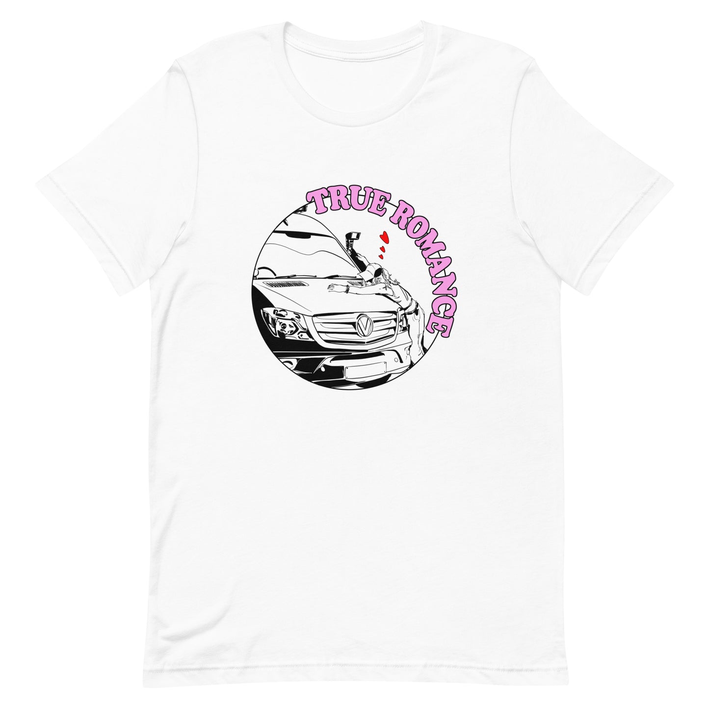 Unisex t-shirt with “True Romance” (F) logo