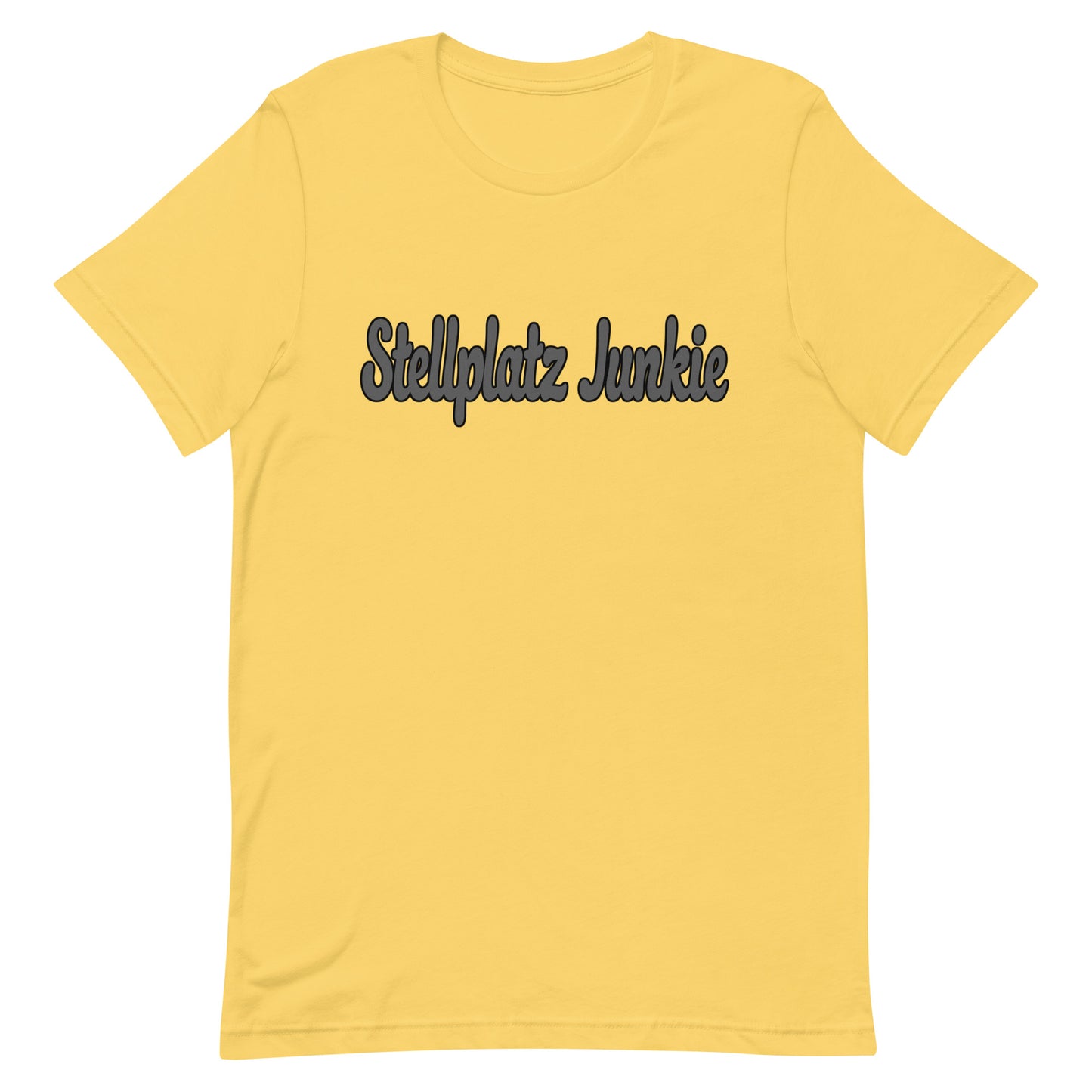 Unisex t-shirt with “Stellplatz Junkie” logo