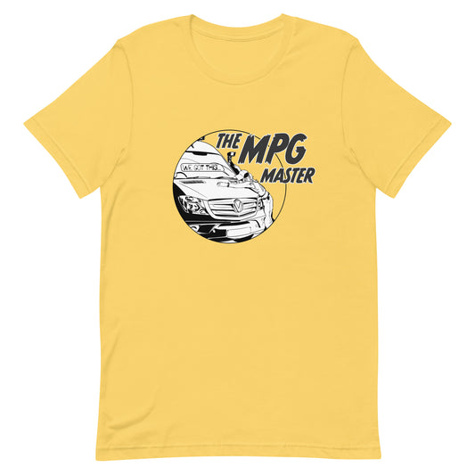 Unisex t-shirt with “The MPG Master” (F) logo