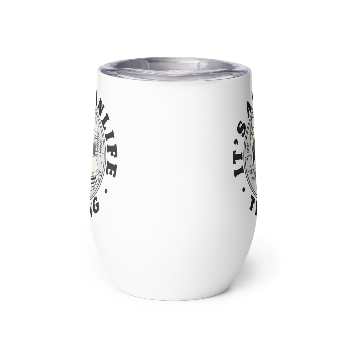 Wine tumbler with IAVLT (MoHo1) logo