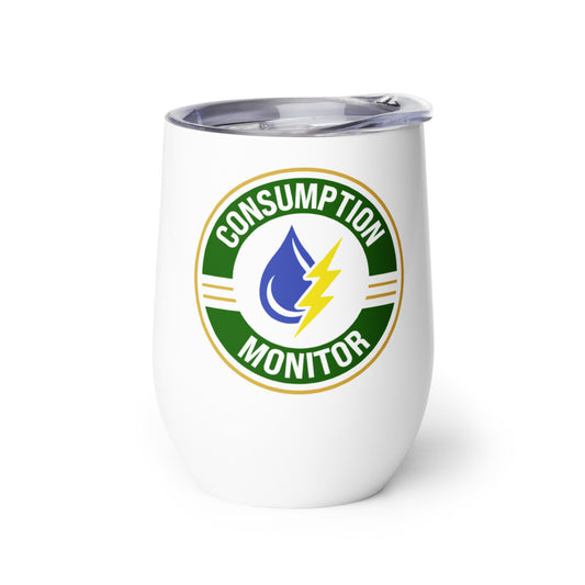 Large Wine tumbler - “Consumption Monitor" logo